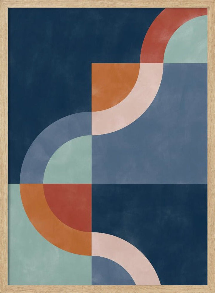 Curved Color Harmony - Stretched Canvas, Poster or Fine Art Print - I Heart Wall Art - Poster Print, Canvas Print or Framed Art Print