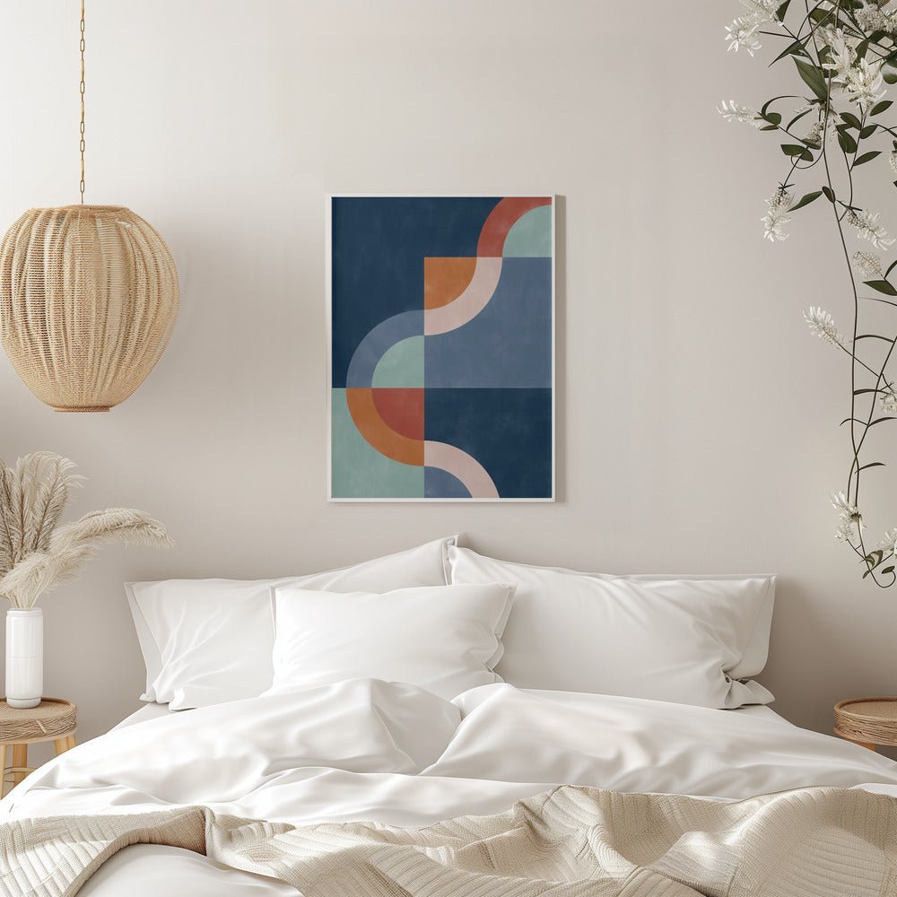 Curved Color Harmony - Stretched Canvas, Poster or Fine Art Print - I Heart Wall Art - Poster Print, Canvas Print or Framed Art Print