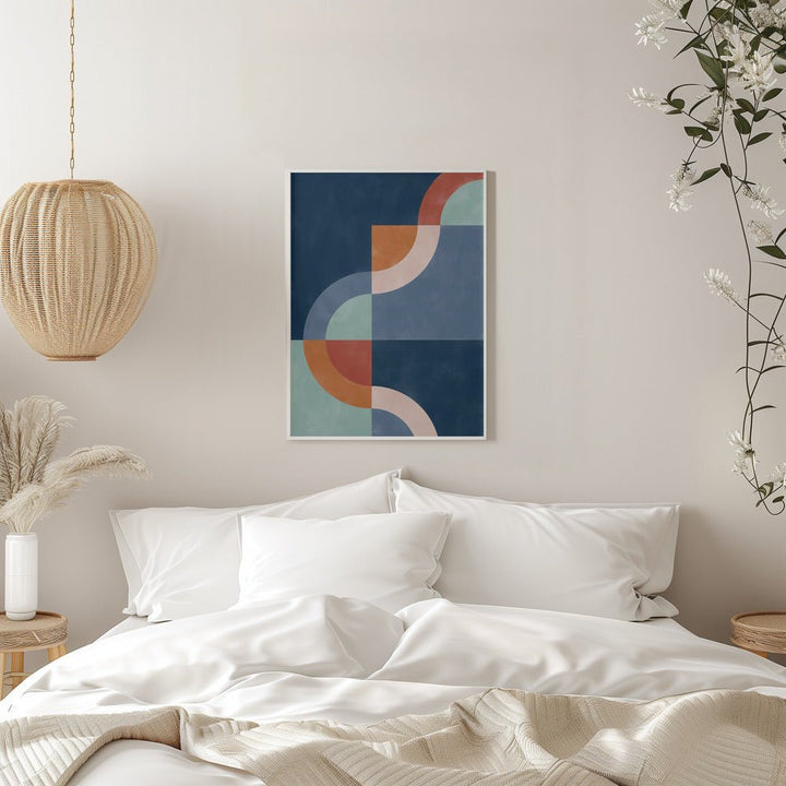 Curved Color Harmony - Stretched Canvas, Poster or Fine Art Print - I Heart Wall Art - Poster Print, Canvas Print or Framed Art Print