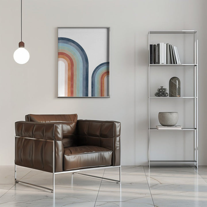 Curved Colorscape - Stretched Canvas, Poster or Fine Art Print - I Heart Wall Art - Poster Print, Canvas Print or Framed Art Print