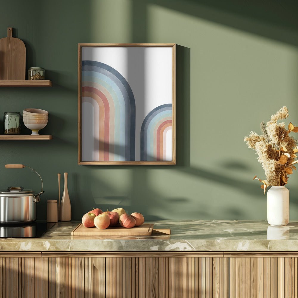 Curved Colorscape - Stretched Canvas, Poster or Fine Art Print - I Heart Wall Art - Poster Print, Canvas Print or Framed Art Print