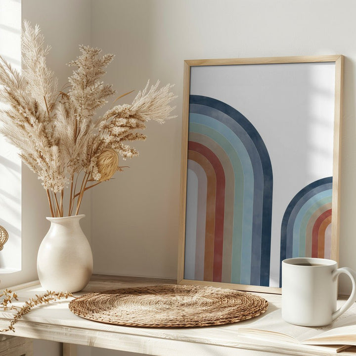 Curved Colorscape - Stretched Canvas, Poster or Fine Art Print - I Heart Wall Art - Poster Print, Canvas Print or Framed Art Print