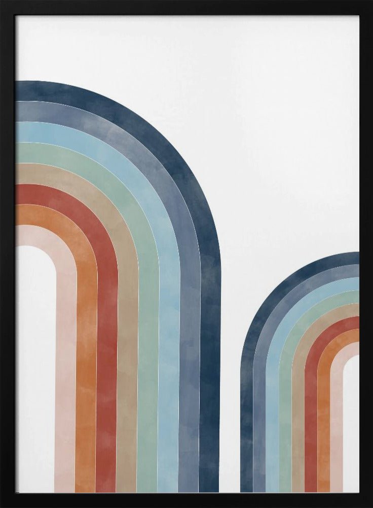 Curved Colorscape - Stretched Canvas, Poster or Fine Art Print - I Heart Wall Art - Poster Print, Canvas Print or Framed Art Print