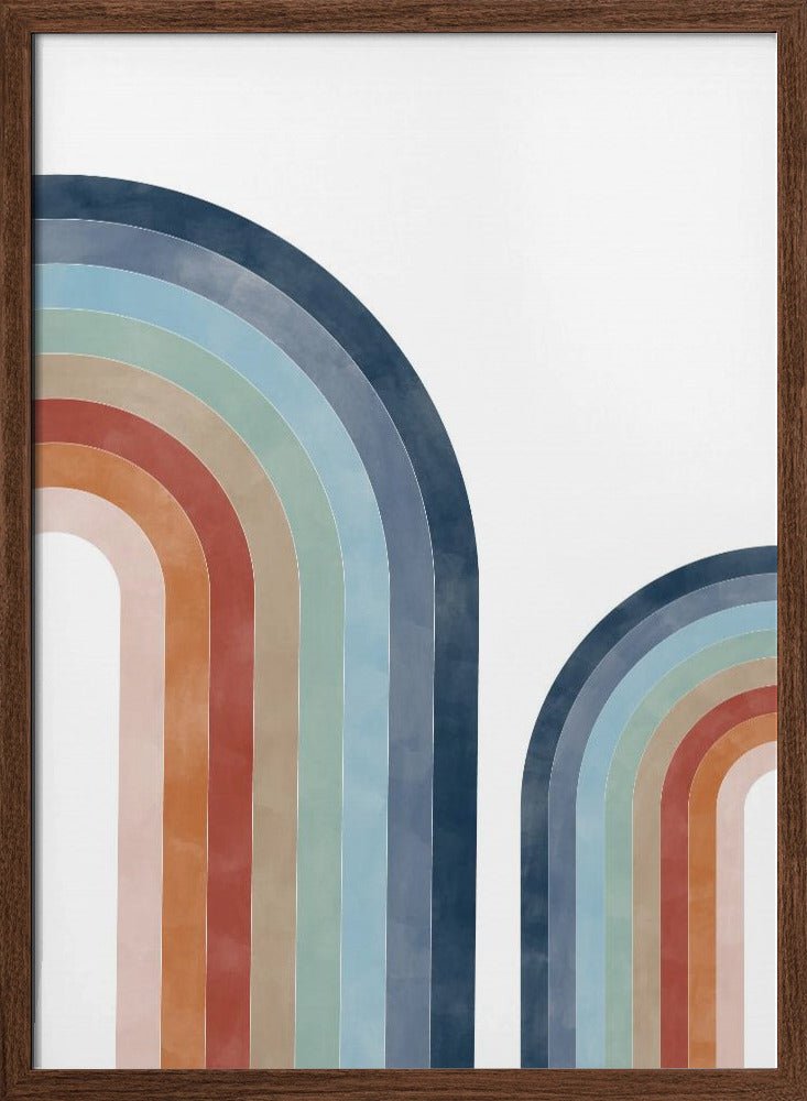 Curved Colorscape - Stretched Canvas, Poster or Fine Art Print - I Heart Wall Art - Poster Print, Canvas Print or Framed Art Print
