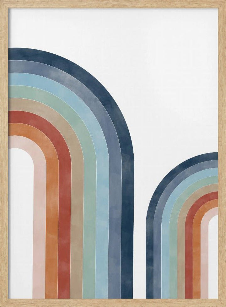 Curved Colorscape - Stretched Canvas, Poster or Fine Art Print - I Heart Wall Art - Poster Print, Canvas Print or Framed Art Print