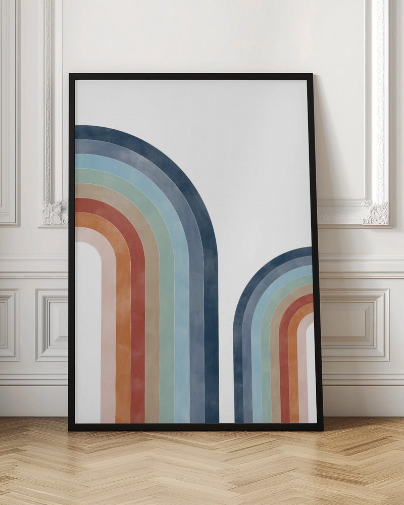 Curved Colorscape - Stretched Canvas, Poster or Fine Art Print - I Heart Wall Art - Poster Print, Canvas Print or Framed Art Print