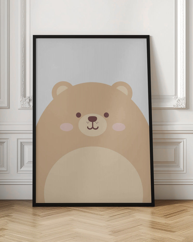 Cute Bear - Stretched Canvas, Poster or Fine Art Print I Heart Wall Art