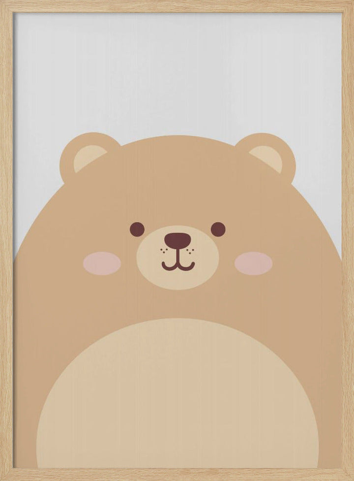 Cute Bear - Stretched Canvas, Poster or Fine Art Print I Heart Wall Art