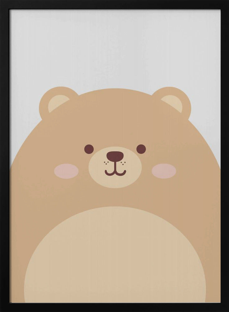 Cute Bear - Stretched Canvas, Poster or Fine Art Print I Heart Wall Art