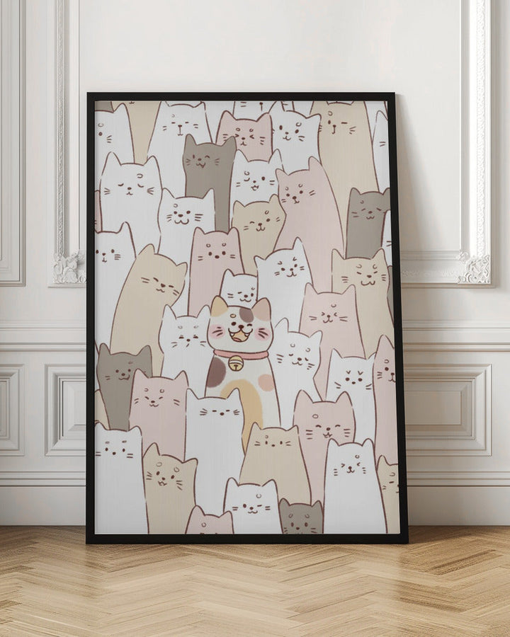 Cute Kitten lock - Stretched Canvas, Poster or Fine Art Print I Heart Wall Art