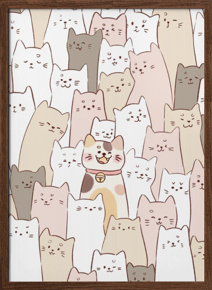 Cute Kitten lock - Stretched Canvas, Poster or Fine Art Print I Heart Wall Art