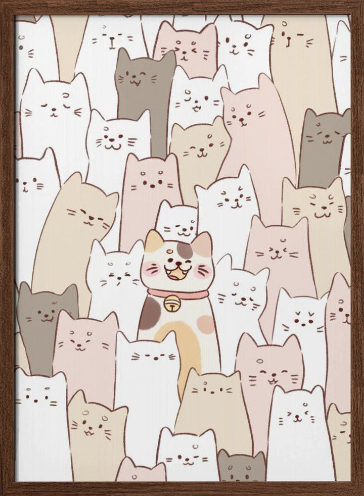 Cute Kitten lock - Stretched Canvas, Poster or Fine Art Print I Heart Wall Art