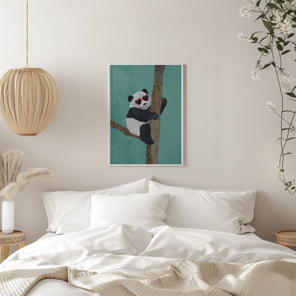 Cute panda - Stretched Canvas, Poster or Fine Art Print - I Heart Wall Art - Poster Print, Canvas Print or Framed Art Print