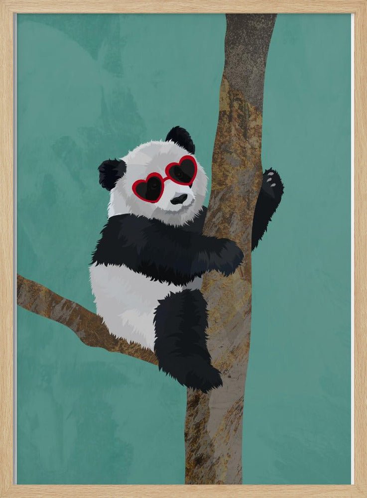Cute panda - Stretched Canvas, Poster or Fine Art Print - I Heart Wall Art - Poster Print, Canvas Print or Framed Art Print