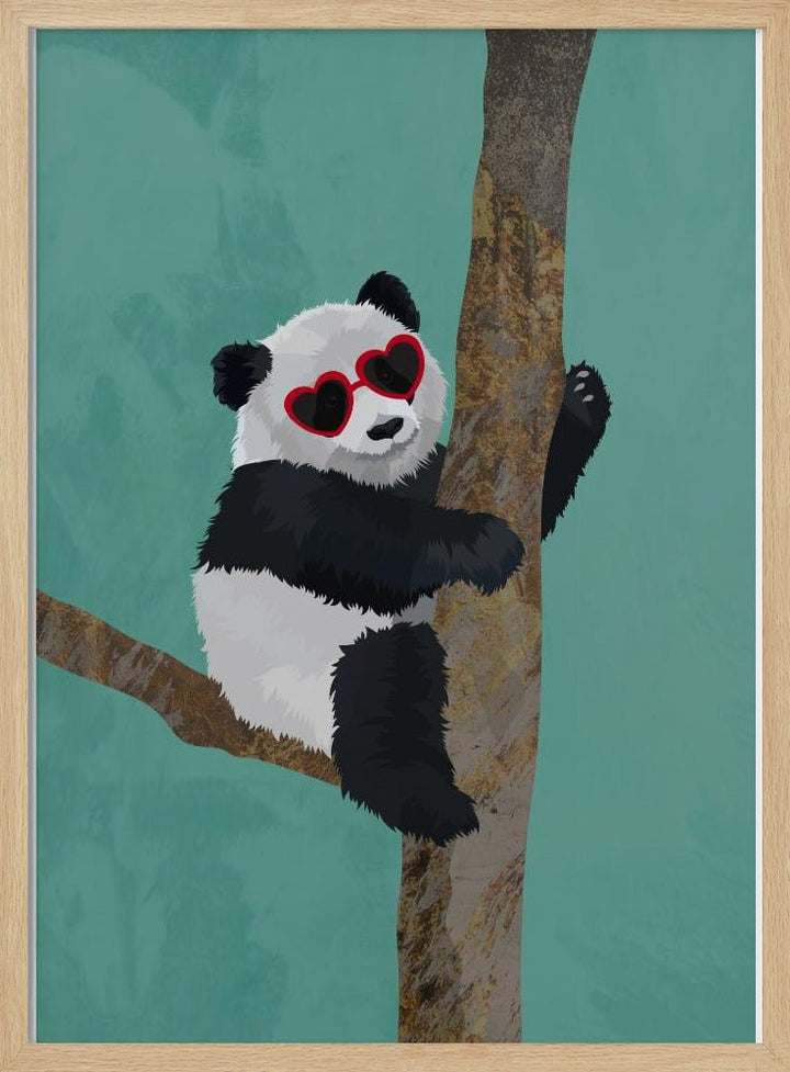 Cute panda - Stretched Canvas, Poster or Fine Art Print - I Heart Wall Art - Poster Print, Canvas Print or Framed Art Print