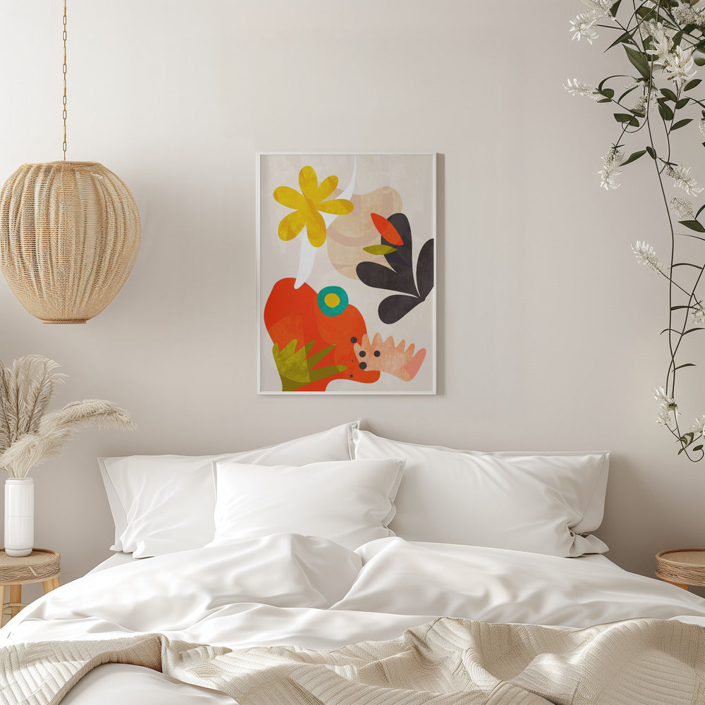Cutouts Bauhaus Kopie - Stretched Canvas, Poster or Fine Art Print I Heart Wall Art