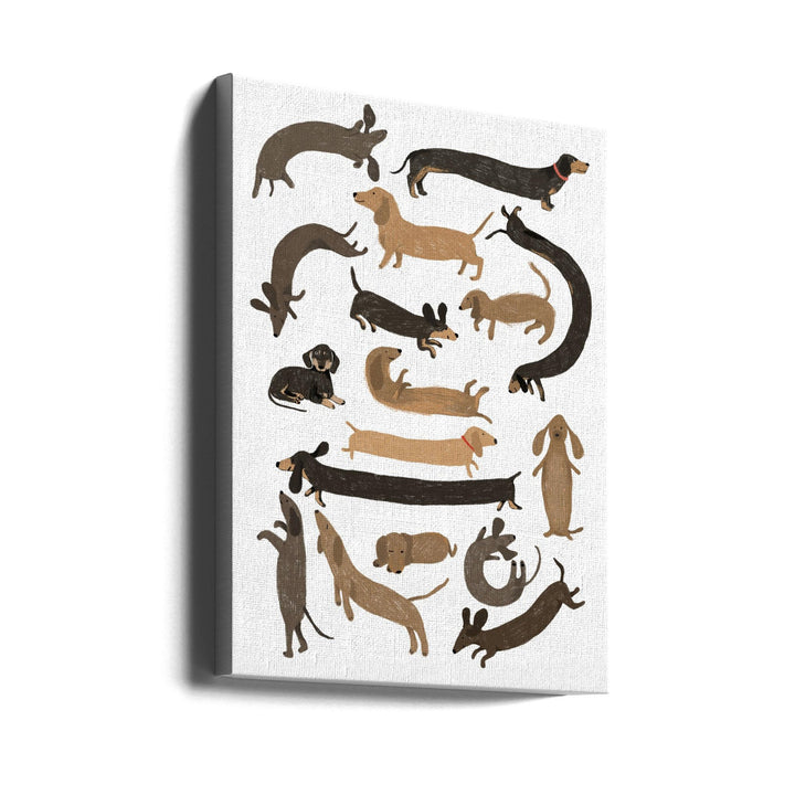 Dachshund Print - Stretched Canvas, Poster or Fine Art Print I Heart Wall Art