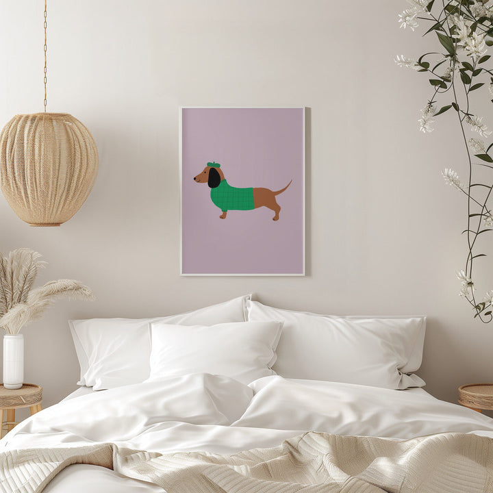 Dachshund - Stretched Canvas, Poster or Fine Art Print I Heart Wall Art