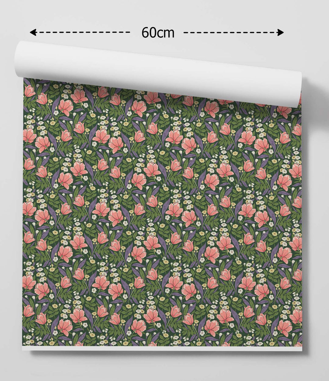 Daisies &amp; Petals - Vintage Green &amp; Pink Peel &amp; Stick Wallpaper I Heart Wall Art Australia