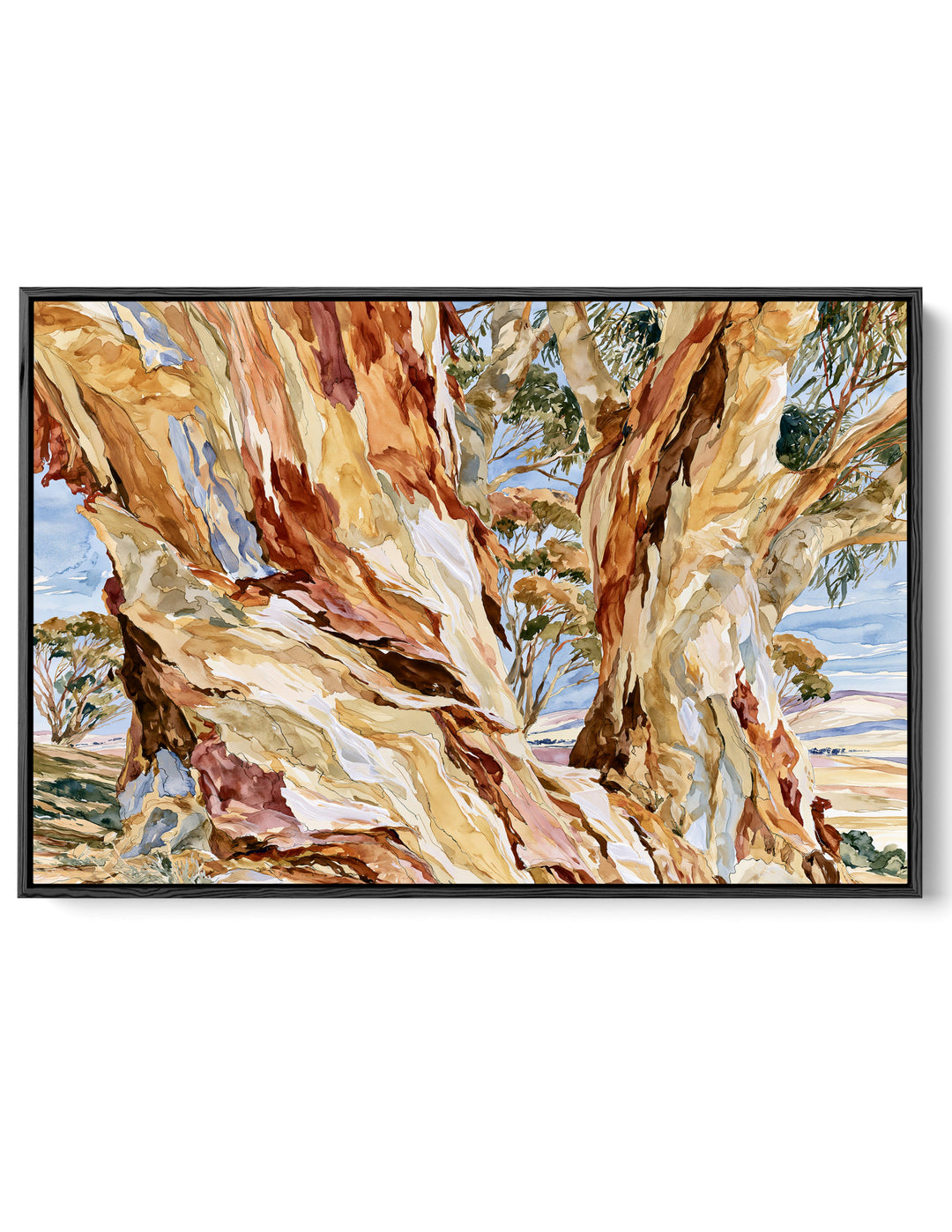 Dancing in Terracotta by IHeartStudio - Australian Eucalypt Bark Canvas Print