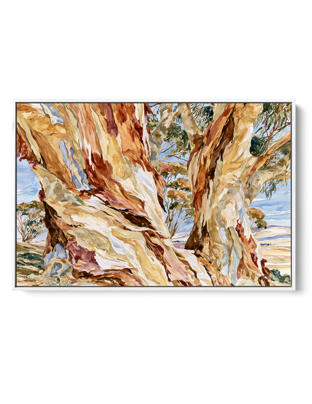 Dancing in Terracotta by IHeartStudio - Australian Eucalypt Bark Canvas Print
