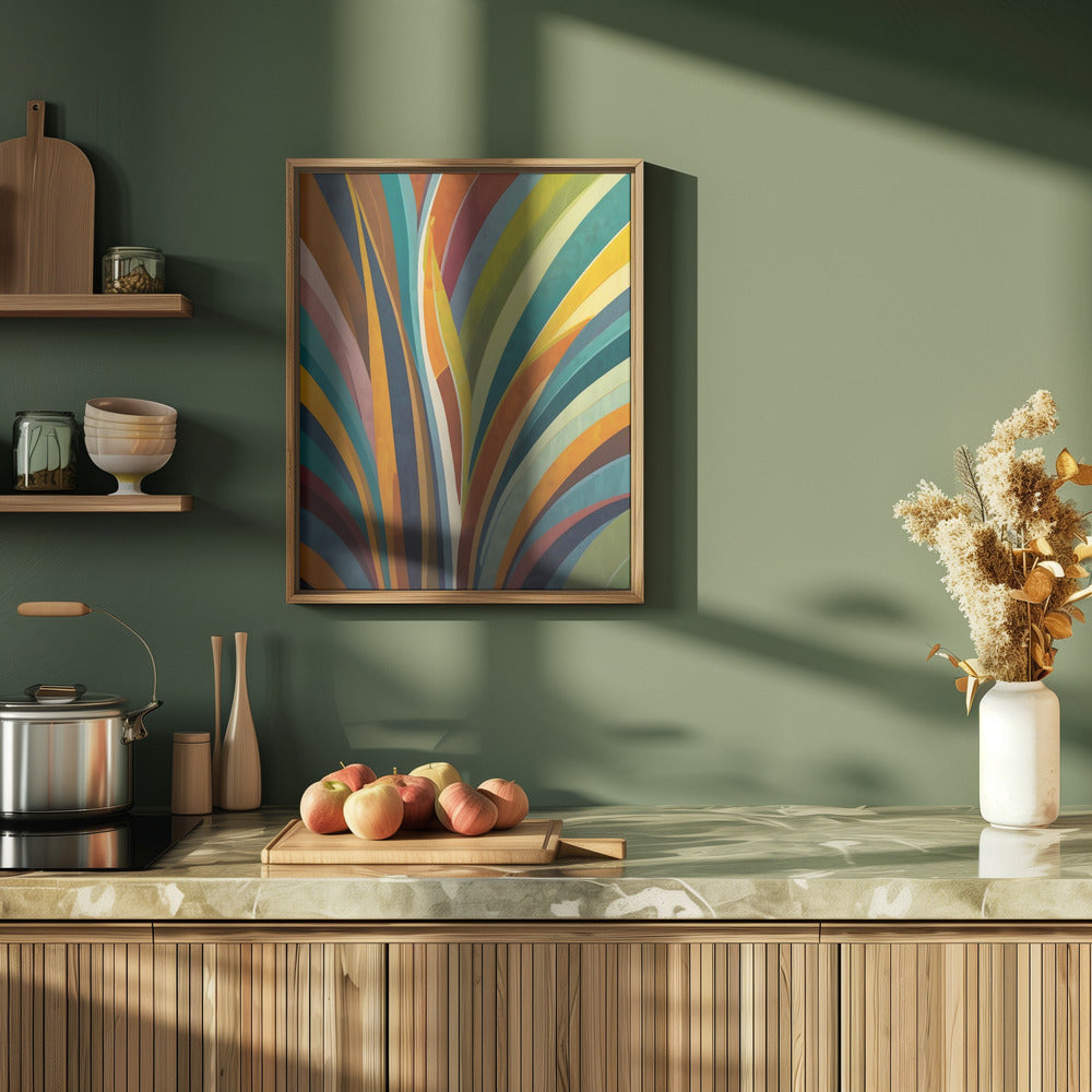 Dancing Stripes In Color - Stretched Canvas, Poster or Fine Art Print I Heart Wall Art