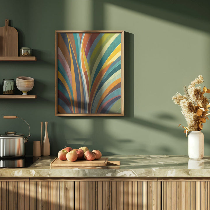 Dancing Stripes In Color - Stretched Canvas, Poster or Fine Art Print I Heart Wall Art