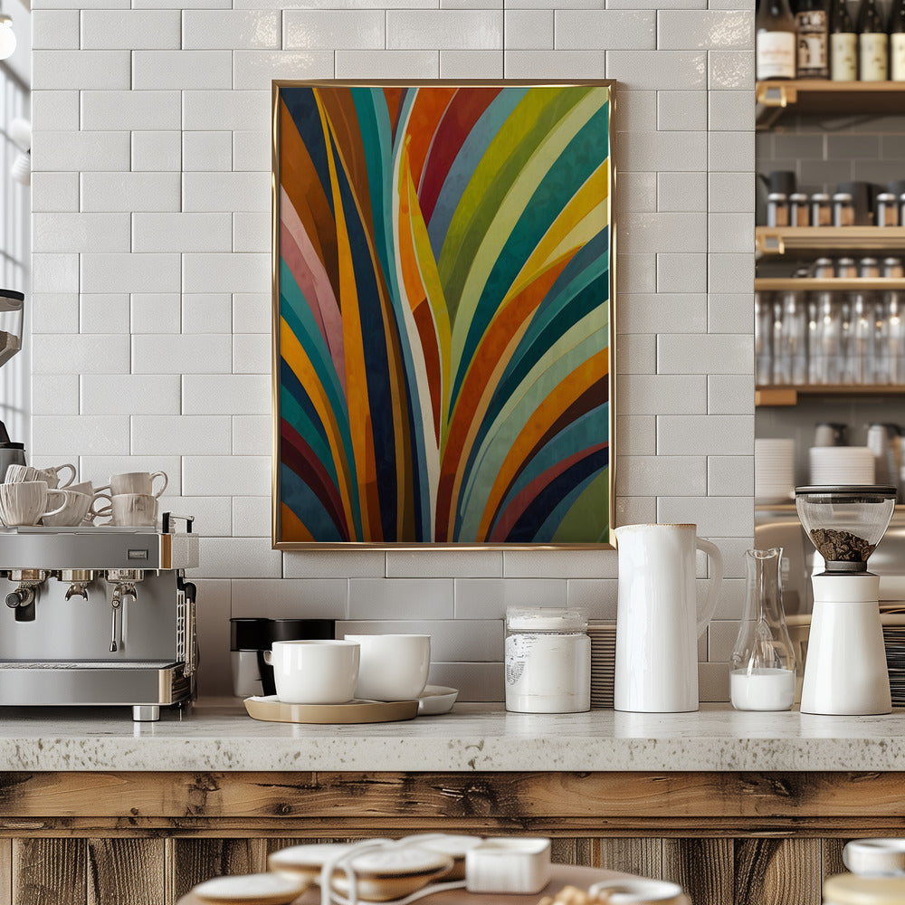 Dancing Stripes In Color - Stretched Canvas, Poster or Fine Art Print I Heart Wall Art