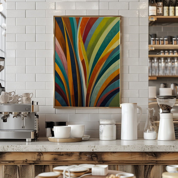 Dancing Stripes In Color - Stretched Canvas, Poster or Fine Art Print I Heart Wall Art