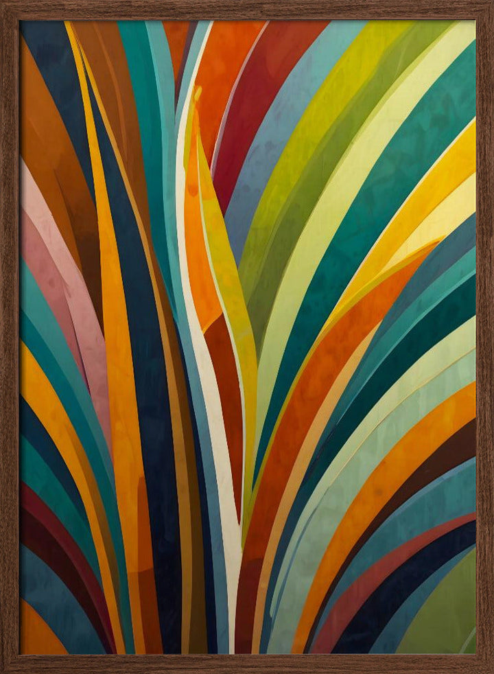 Dancing Stripes In Color - Stretched Canvas, Poster or Fine Art Print I Heart Wall Art