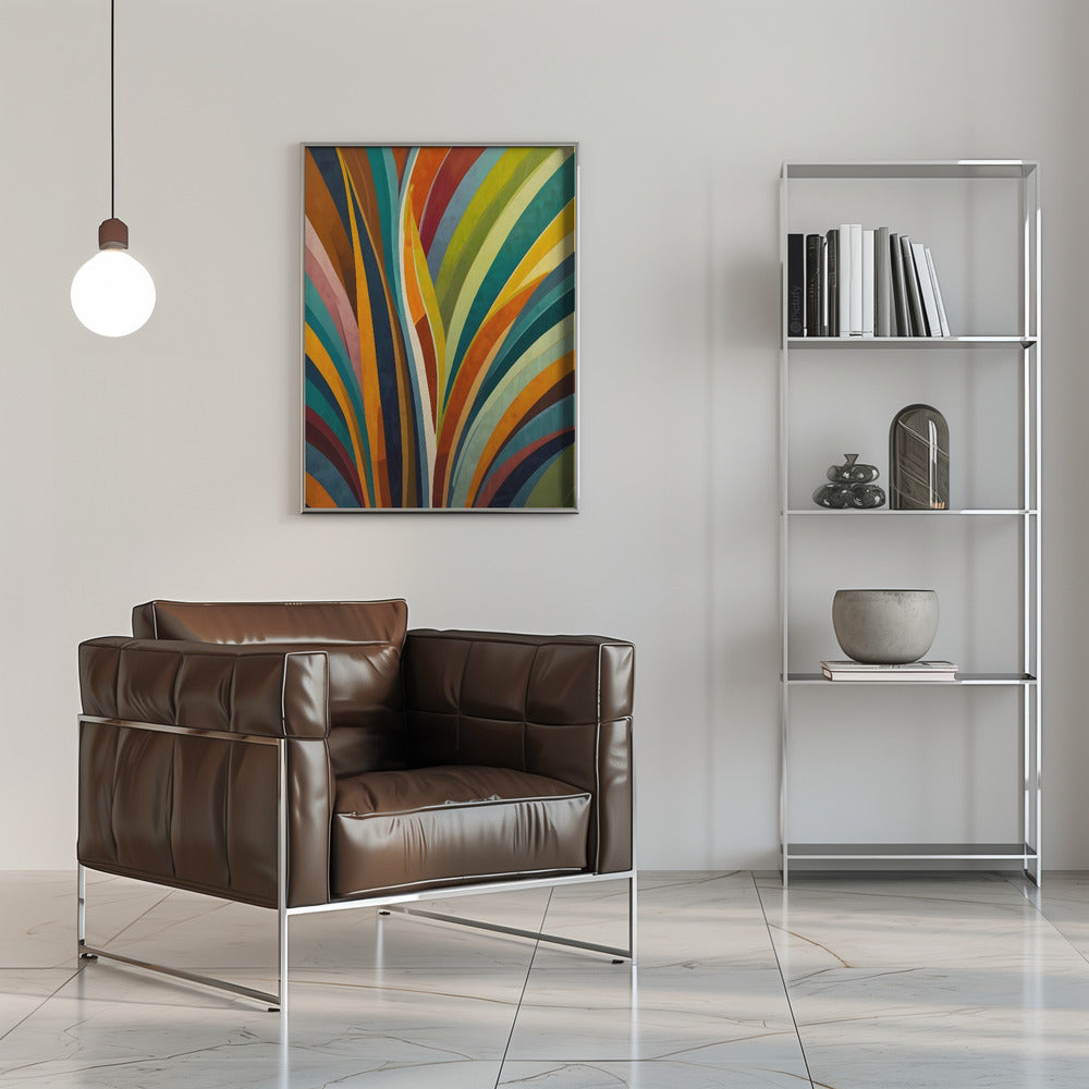 Dancing Stripes In Color - Stretched Canvas, Poster or Fine Art Print I Heart Wall Art