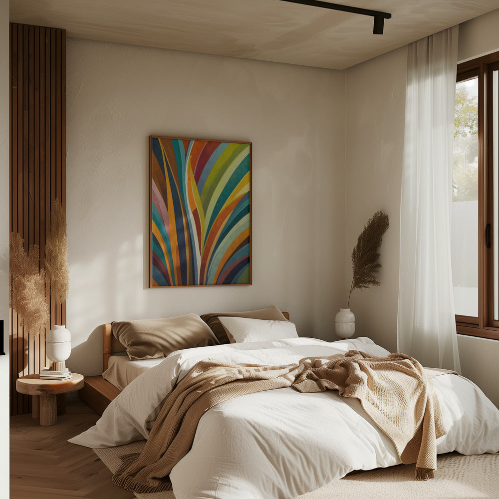 Dancing Stripes In Color - Stretched Canvas, Poster or Fine Art Print I Heart Wall Art