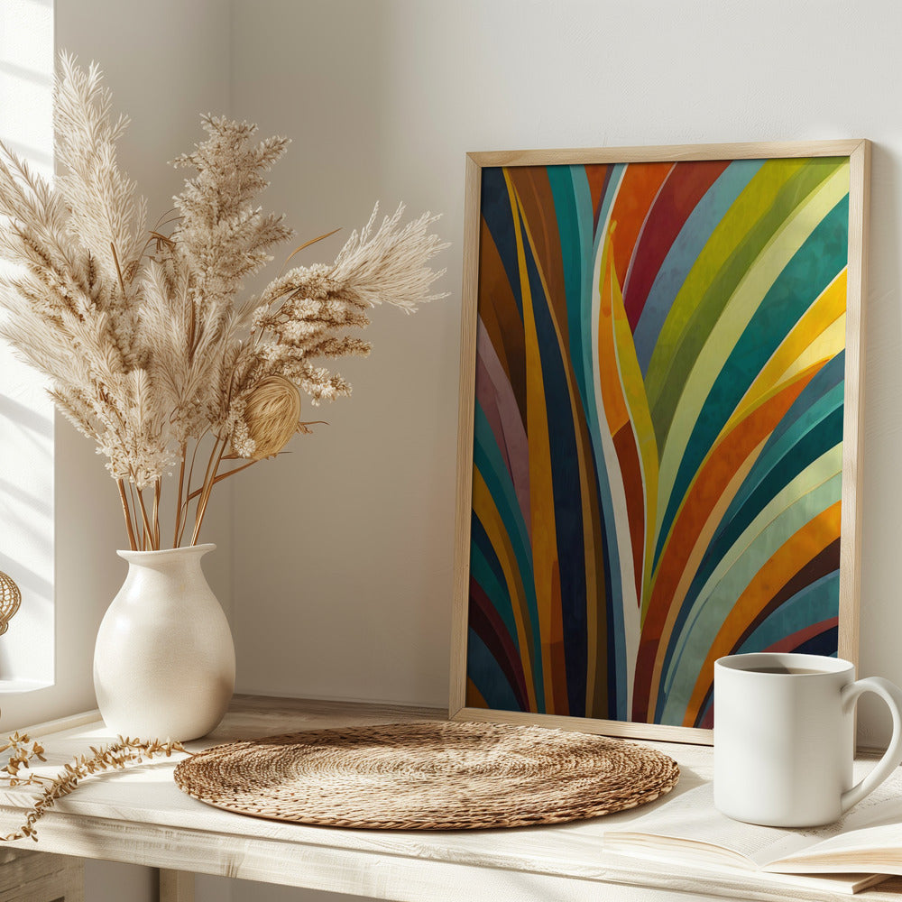 Dancing Stripes In Color - Stretched Canvas, Poster or Fine Art Print I Heart Wall Art