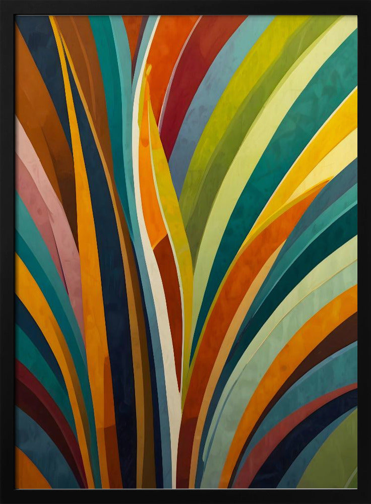 Dancing Stripes In Color - Stretched Canvas, Poster or Fine Art Print I Heart Wall Art