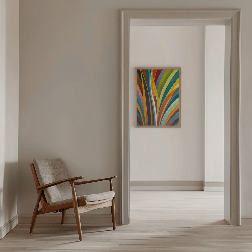 Dancing Stripes In Color - Stretched Canvas, Poster or Fine Art Print I Heart Wall Art