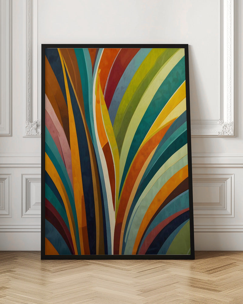 Dancing Stripes In Color - Stretched Canvas, Poster or Fine Art Print I Heart Wall Art