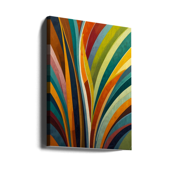 Dancing Stripes In Color - Stretched Canvas, Poster or Fine Art Print I Heart Wall Art