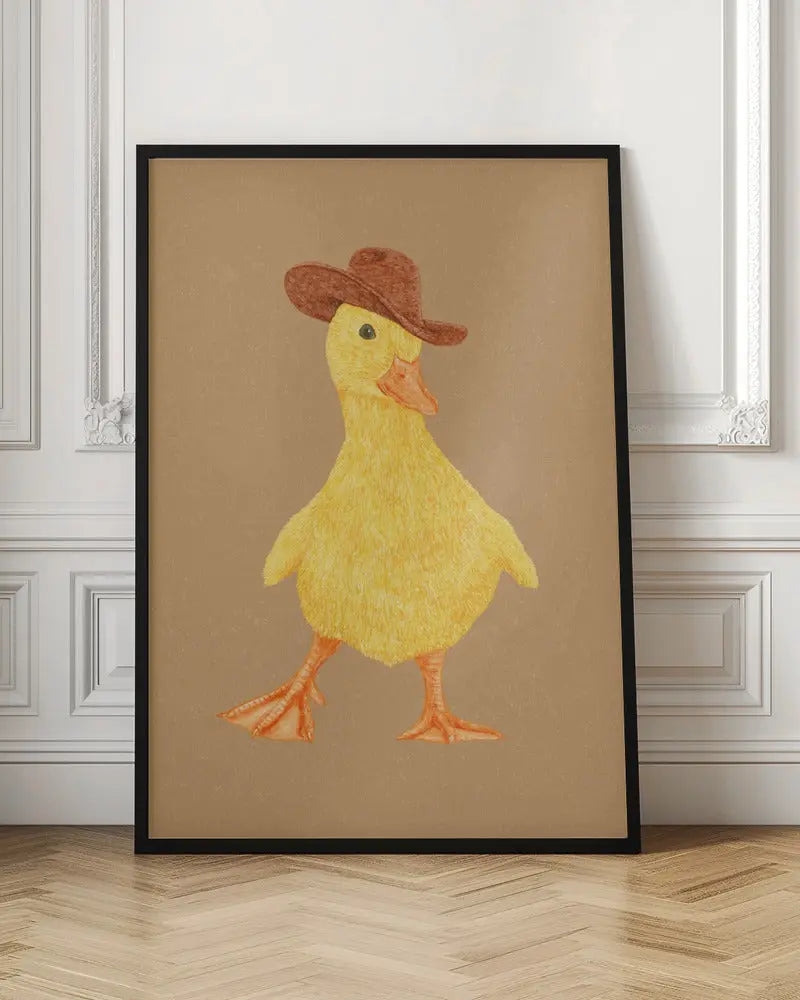 Daphne the Cowgirl Duckling - Stretched Canvas, Poster or Fine Art Print I Heart Wall Art