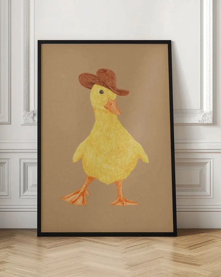 Daphne the Cowgirl Duckling - Stretched Canvas, Poster or Fine Art Print I Heart Wall Art