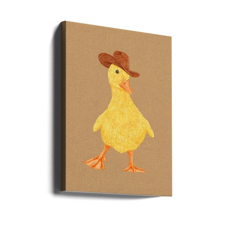 Daphne the Cowgirl Duckling - Stretched Canvas, Poster or Fine Art Print I Heart Wall Art
