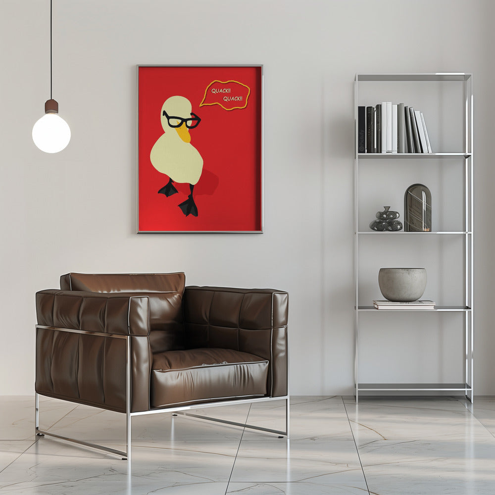 Dapper Duck - Stretched Canvas, Poster or Fine Art Print I Heart Wall Art