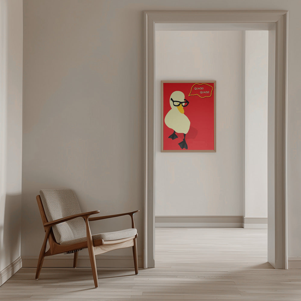 Dapper Duck - Stretched Canvas, Poster or Fine Art Print I Heart Wall Art