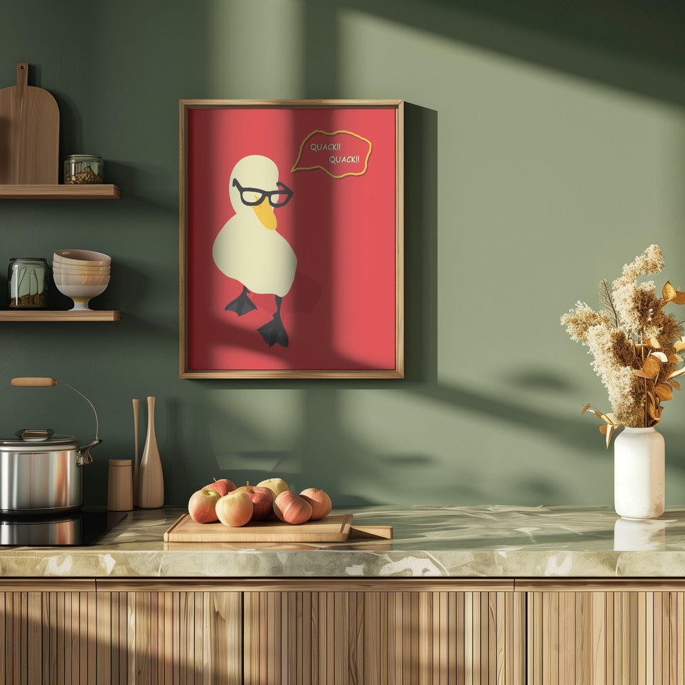 Dapper Duck - Stretched Canvas, Poster or Fine Art Print I Heart Wall Art