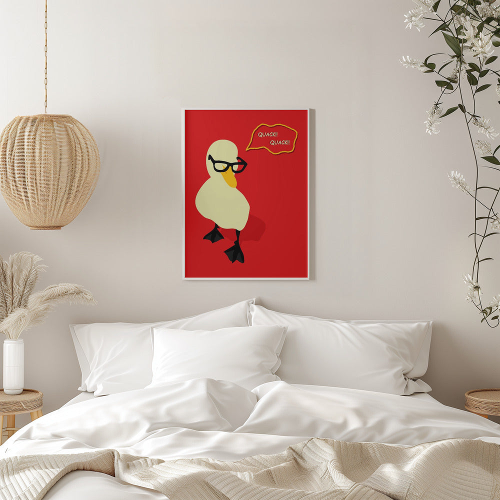 Dapper Duck - Stretched Canvas, Poster or Fine Art Print I Heart Wall Art