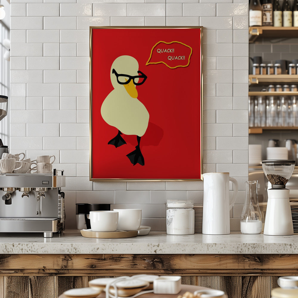 Dapper Duck - Stretched Canvas, Poster or Fine Art Print I Heart Wall Art