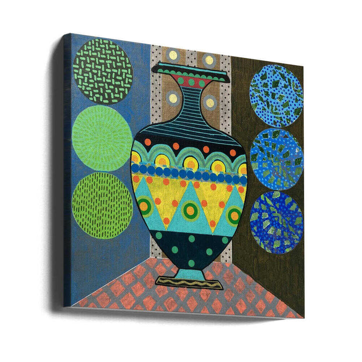 Dark Green Vase - Square Stretched Canvas, Poster or Fine Art Print - I Heart Wall Art - Poster Print, Canvas Print or Framed Art Print
