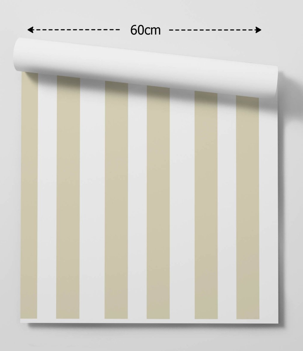 Dark Vanilla Stripe Wallpaper - Quality Peel and Stick Adhesive Wallpaper - I Heart Wall Art - Poster Print, Canvas Print or Framed Art Print