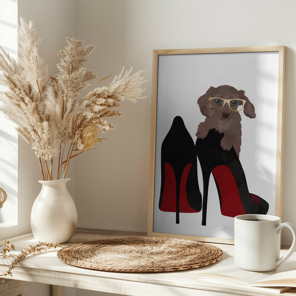 Daschand Shoe - Stretched Canvas, Poster or Fine Art Print I Heart Wall Art