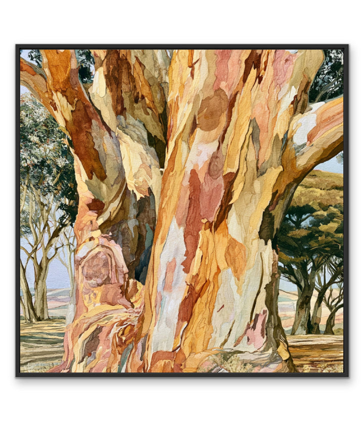 Dawn Finds Branch II by IHeartStudio - Australian Eucalypt Bark Canvas Print