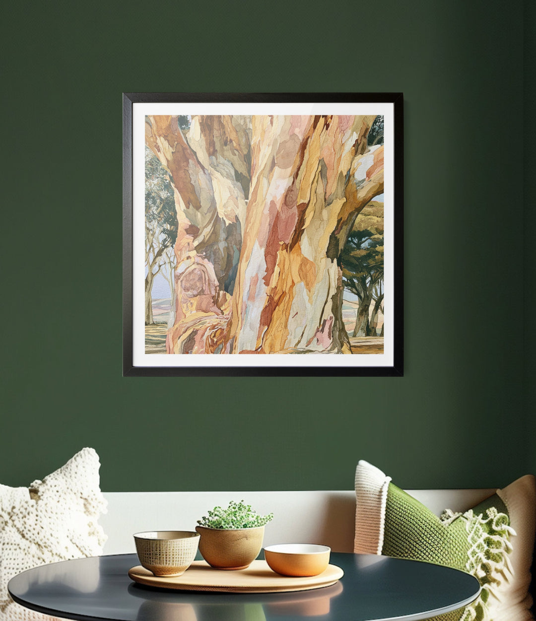 Dawn Finds Branch II by IHeartStudio - Australian Eucalypt Bark Canvas Print